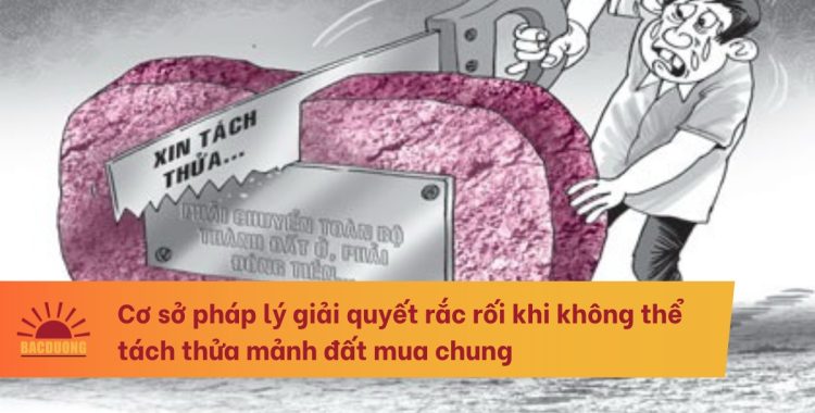 Cơ sở pháp lý giải quyết rắc rối khi không thể tách thửa mảnh đất mua chung